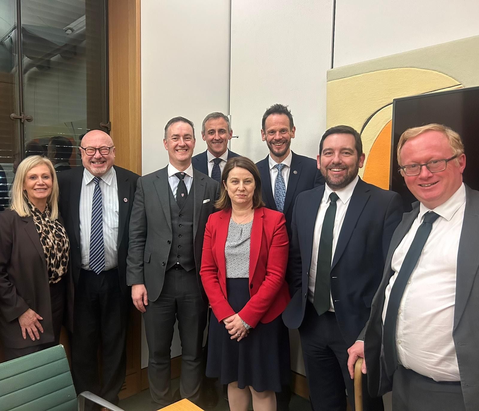 Elaine Stewart MP with Minister for Industry Chris McDonald MP, members from the BCSSS and MPS